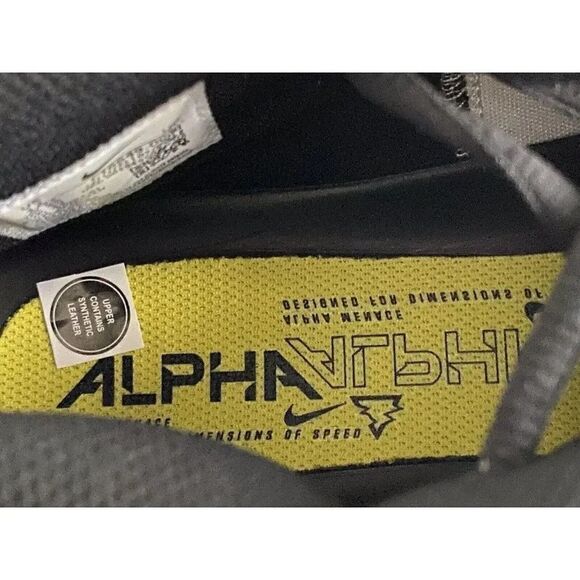 Nike Alpha Menace Pro 3 Mid Football Cleats Men's Black Size 12 CT6649-001 - Picture 10 of 10